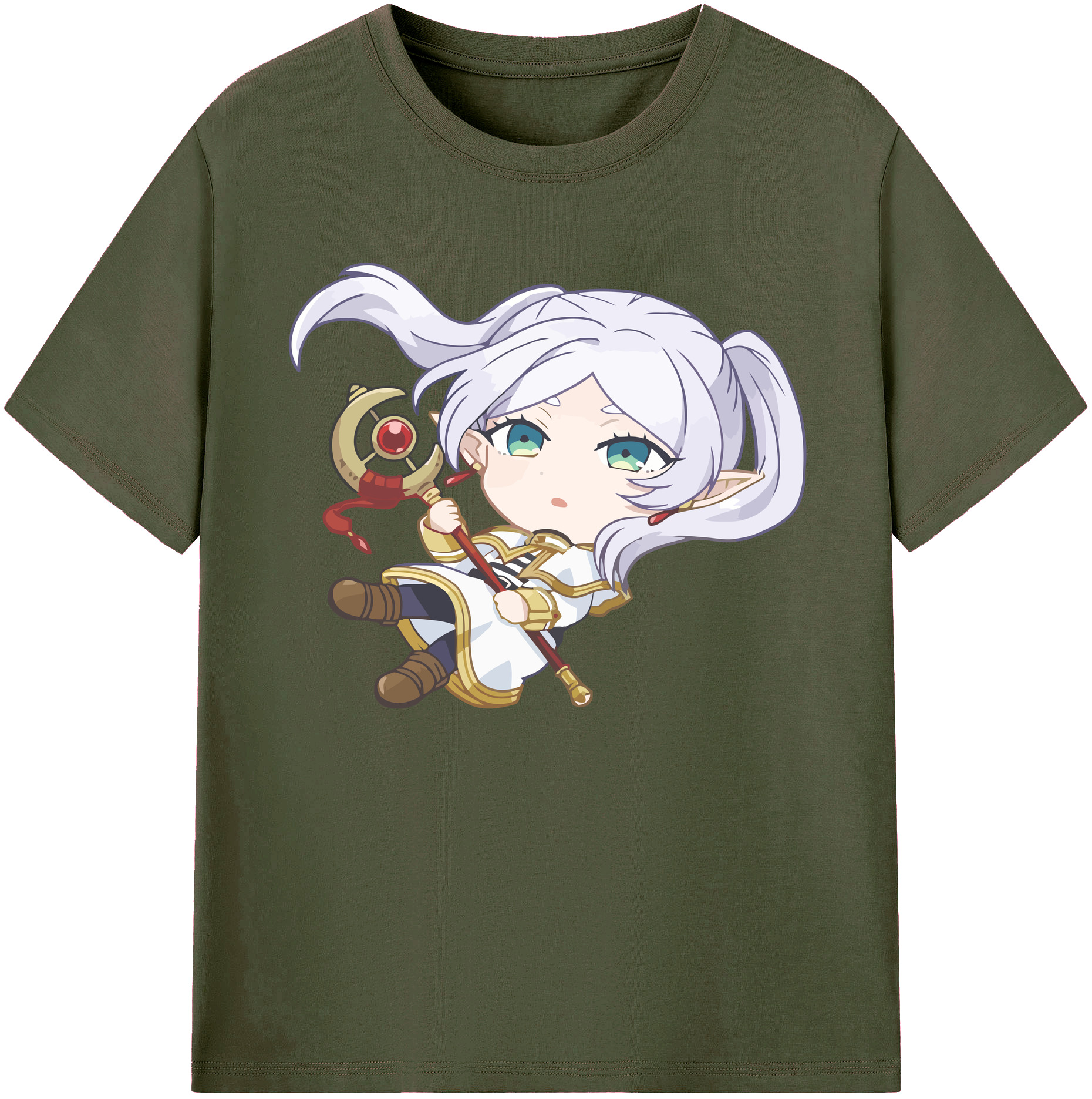 （画像用） 葬送のフリーレン Frieren 綿100％ メンズ半袖Tシャツ｜肌触りやわらか＆通気性